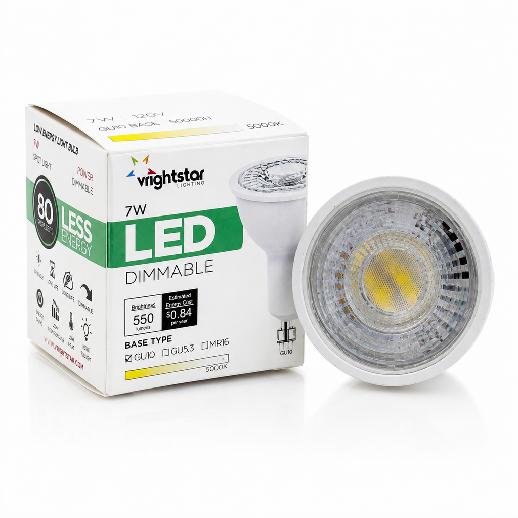 GU10 Bulb Spotlight, 7W, Dimmable 110V