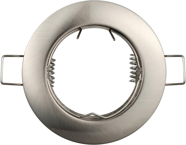 Satin Round Fixture, 2.5" Cut Out, Fixed with Clip