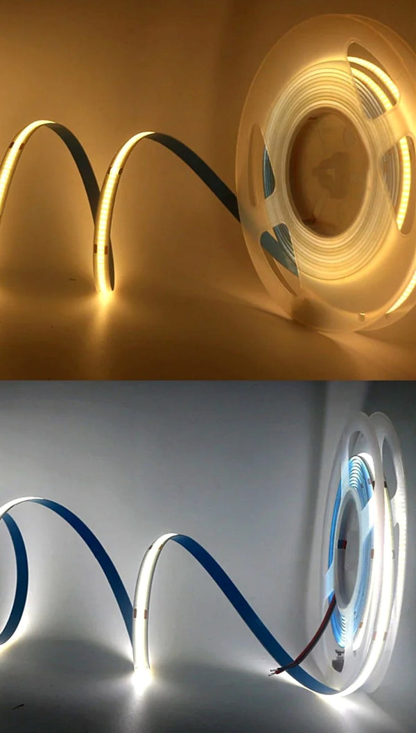 5M, COB SMD Flexible LED Strip Light, 480 LED, IP20, 24V DC