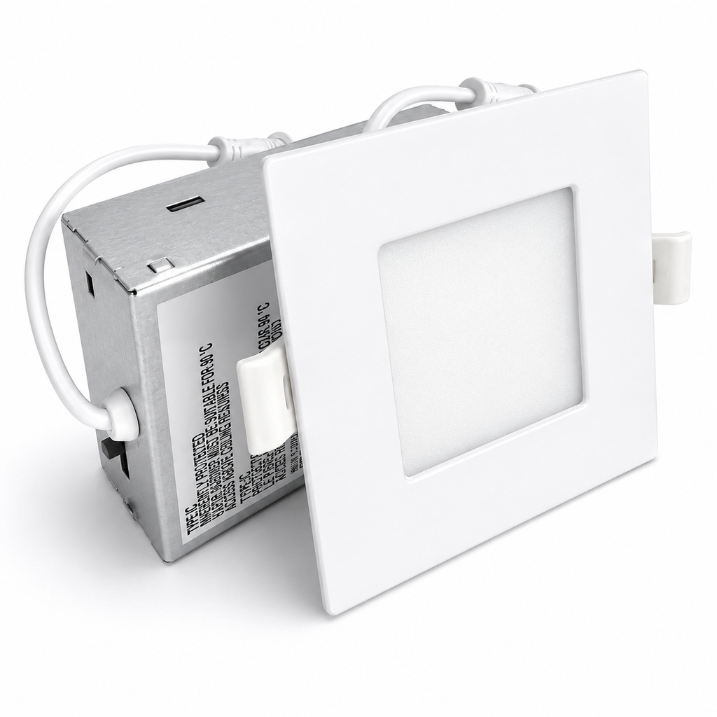 3" LED Slim Panel Square 8W – 500 Lumens – 5CCT Selectable – Dimmable