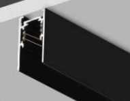 Magnetic Track Light - Black Rail Surface Mount 6FT