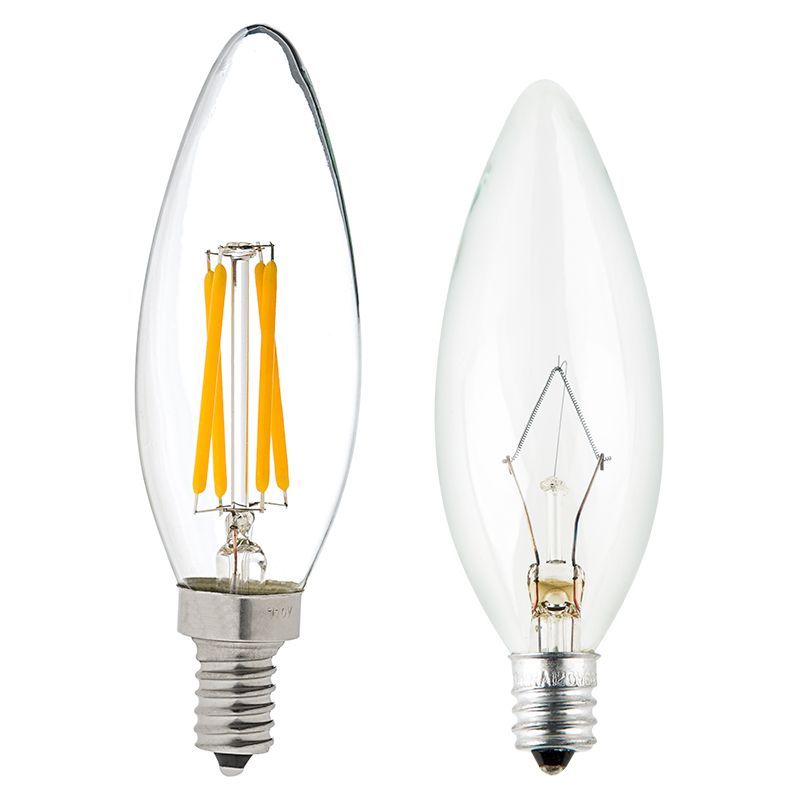 Filament LED Chandelier Bulb - E12 Base- 4W