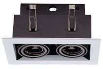 White and Black  Fixture - Double Head