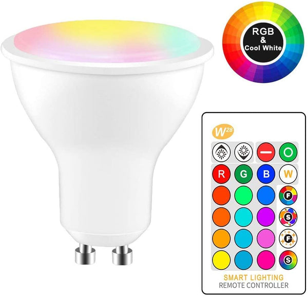 RGBW RGBWW LED GU10 Color Changing Light Bulb with Remote Control