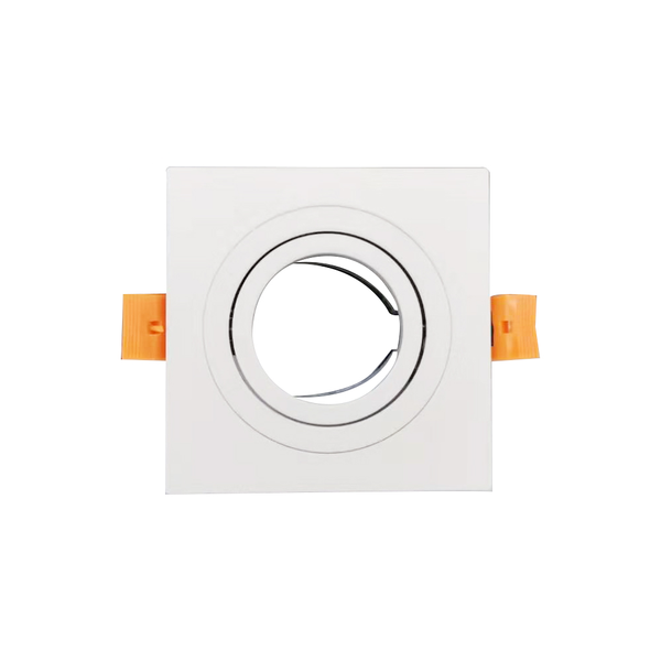 White Square Fixture, Triple Ring, 3" Cut Out