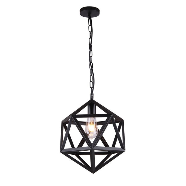 Black Retro Geometric Pendant Lamp