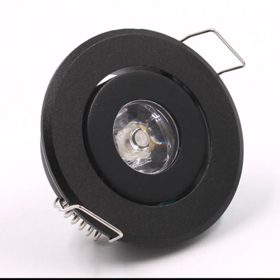 Black LED Mini Spotlight, 3W, 110V