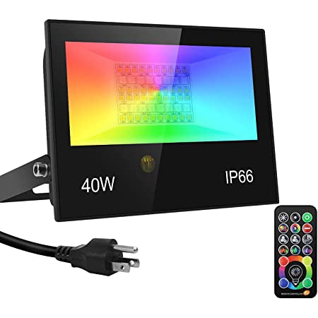 40W  LED Flood Light Fixture - 200W Equivalent - RGBW - 4000 Lumens