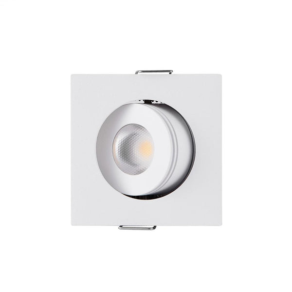 White Square LED Mini Spotlight, 3W, 110V