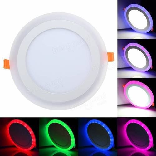 Two Color Flat Panel Light Round - 6W - RGBW