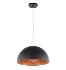 Hemisphere Black Pendant Lamp, E27 Base Type