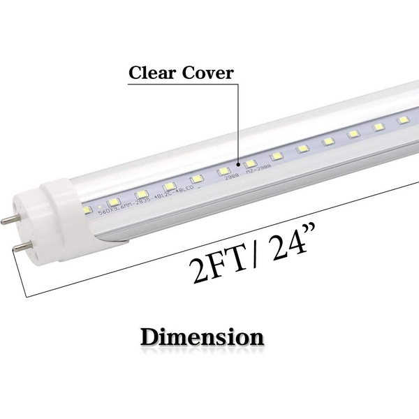 T8 LED Tube, 2FT, 9W, 6000K