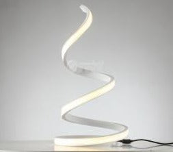 LED White Spiral Table Lamp